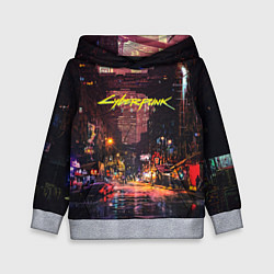 Толстовка-худи детская CYBERPUNK 2077:КИБЕРПАНК S, цвет: 3D-меланж