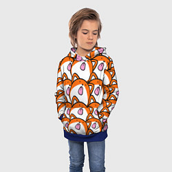 Толстовка-худи детская ЛИСИЧКИ, цвет: 3D-синий — фото 2