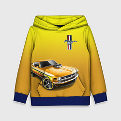 Толстовка-худи детская Ford mustang - motorsport, цвет: 3D-синий