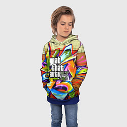 Толстовка-худи детская GTA:5, цвет: 3D-синий — фото 2