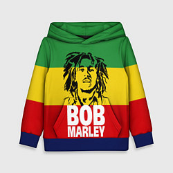 Толстовка-худи детская Bob Marley, цвет: 3D-синий