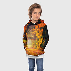 Толстовка-худи детская Что такое осень - это небо, цвет: 3D-белый — фото 2