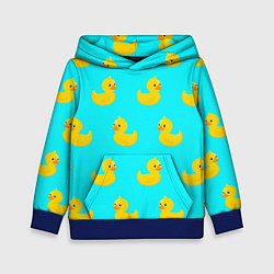 Толстовка-худи детская Уточки, цвет: 3D-синий