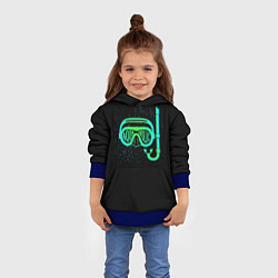 Толстовка-худи детская Aquaholic, цвет: 3D-синий — фото 2