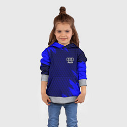 Толстовка-худи детская AUDI, цвет: 3D-меланж — фото 2