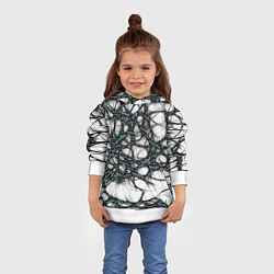 Толстовка-худи детская NEIROLINK, цвет: 3D-белый — фото 2
