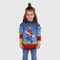 Толстовка-худи детская Mario, цвет: 3D-красный — фото 2