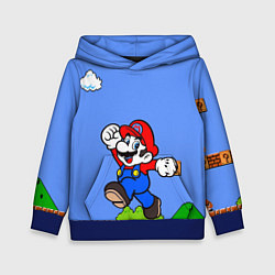 Толстовка-худи детская Mario, цвет: 3D-синий