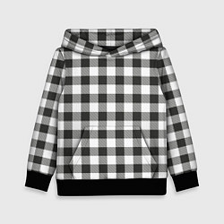 Детская толстовка Черно-белая клетка