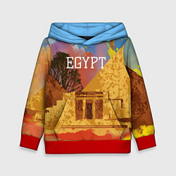 Толстовка-худи детская Египет Пирамида Хеопса, цвет: 3D-красный