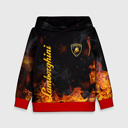 Толстовка-худи детская LAMBORGHINI, цвет: 3D-красный