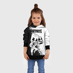 Толстовка-худи детская FORTNITE MARSHMELLO, цвет: 3D-черный — фото 2