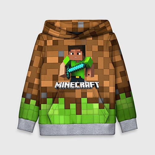 Детская толстовка Minecraft logo heroes / 3D-Меланж – фото 1