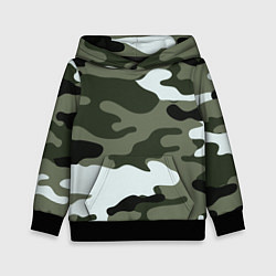 Толстовка-худи детская Camouflage 2, цвет: 3D-черный
