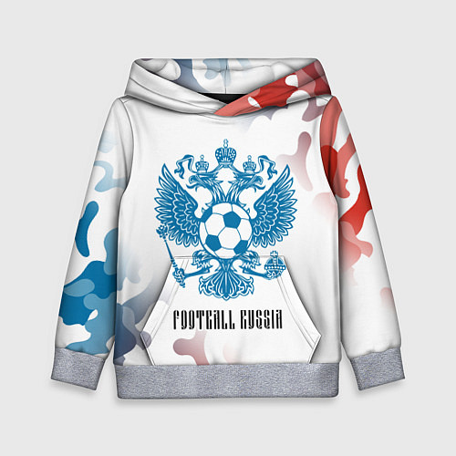 Детская толстовка FOOTBALL RUSSIA Футбол / 3D-Меланж – фото 1