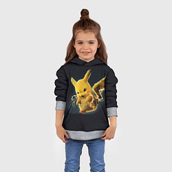 Толстовка-худи детская Pikachu Pika Pika, цвет: 3D-меланж — фото 2