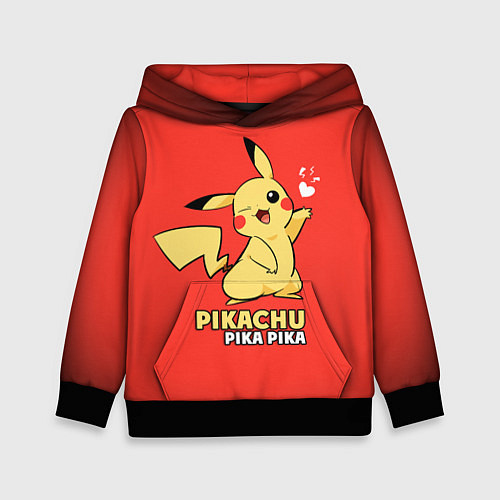 Детская толстовка Pikachu Pika Pika / 3D-Черный – фото 1