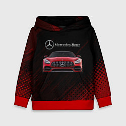 Толстовка-худи детская Mercedes Benz AMG, цвет: 3D-красный