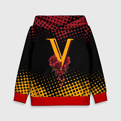 Толстовка-худи детская CYBERPUNK 2077 VALENTINO, цвет: 3D-красный