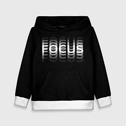 Толстовка-худи детская FOCUS: WHITE, цвет: 3D-белый