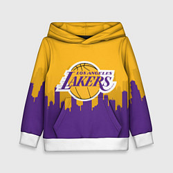 Толстовка-худи детская LOS ANGELES LAKERS, цвет: 3D-белый