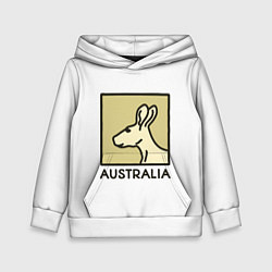 Толстовка-худи детская Australia, цвет: 3D-белый