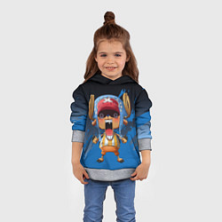Толстовка-худи детская One Piece Тони Чоппер, цвет: 3D-меланж — фото 2
