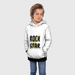 Толстовка-худи детская Rock star, цвет: 3D-черный — фото 2