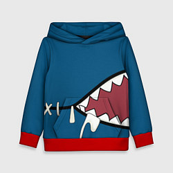 Толстовка-худи детская Акула gawr gura, цвет: 3D-красный