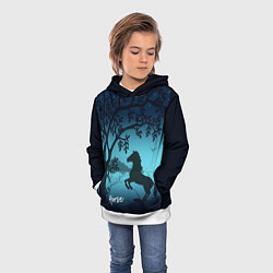 Толстовка-худи детская Конь, цвет: 3D-белый — фото 2