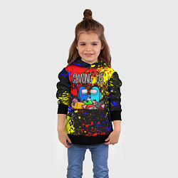 Толстовка-худи детская AMONG US, цвет: 3D-черный — фото 2