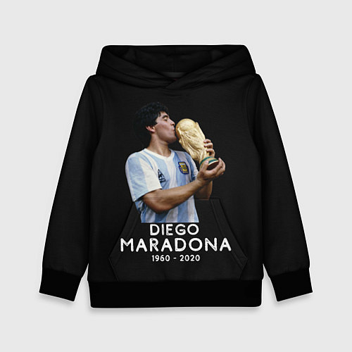 Детская толстовка Diego Maradona / 3D-Черный – фото 1