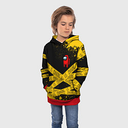 Толстовка-худи детская AMONG US Амонг Ас, цвет: 3D-красный — фото 2