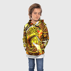 Толстовка-худи детская CS GO DRAGON LORE, цвет: 3D-белый — фото 2