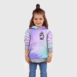 Толстовка-худи детская AMONG US GRADIENT, цвет: 3D-меланж — фото 2