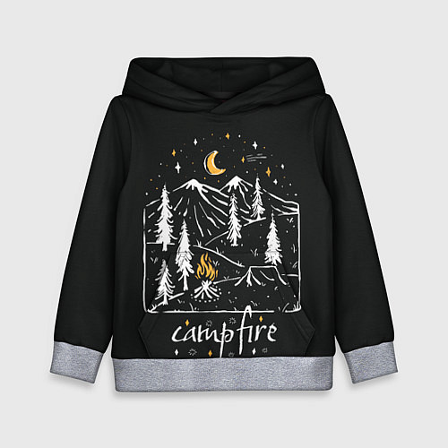 Детская толстовка Костер / 3D-Меланж – фото 1