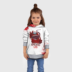 Толстовка-худи детская AMONG US - МОНСТР, цвет: 3D-меланж — фото 2