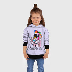 Толстовка-худи детская Among Us, цвет: 3D-черный — фото 2