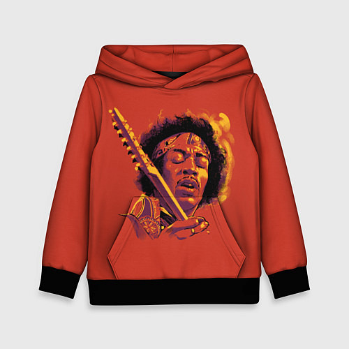 Детская толстовка Джимми Хендрикс / 3D-Черный – фото 1