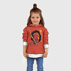 Толстовка-худи детская Джимми Хендрикс, цвет: 3D-белый — фото 2