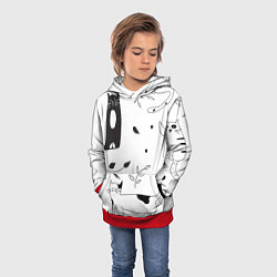 Толстовка-худи детская Кис-Кис, цвет: 3D-красный — фото 2