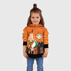 Толстовка-худи детская ВОЛЕЙБОЛ!! HAIKYUU!!, цвет: 3D-черный — фото 2
