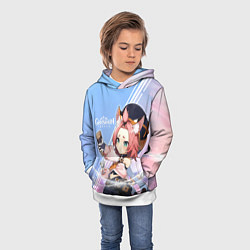 Толстовка-худи детская Genshin Impact, цвет: 3D-белый — фото 2