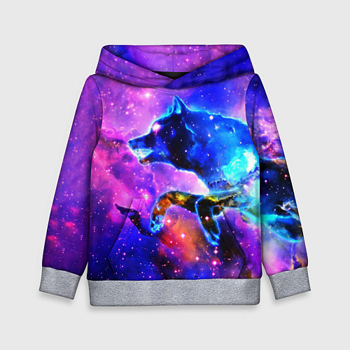 Детская толстовка Волки / 3D-Меланж – фото 1