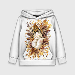 Детская толстовка Лисичка спит в листьях