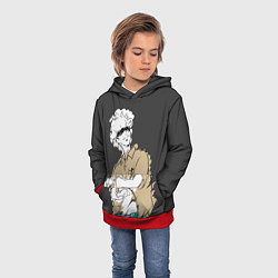 Толстовка-худи детская Годжо Магическая Битва, цвет: 3D-красный — фото 2