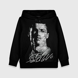 Толстовка-худи детская Кристиано Рональдо автограф, цвет: 3D-черный