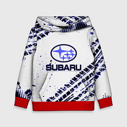 Толстовка-худи детская SUBARU, цвет: 3D-красный