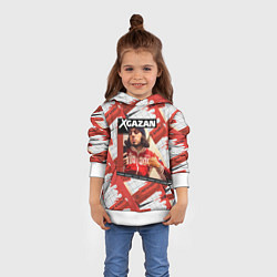 Толстовка-худи детская Клип Gazan - АБУ БАНДИТ, цвет: 3D-белый — фото 2