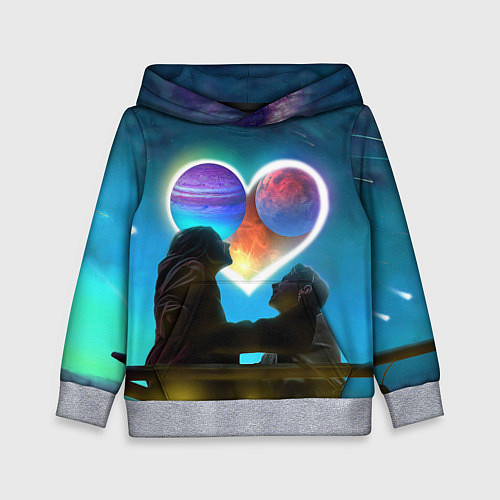 Детская толстовка Ваня Дмитриенко Венера-Юпитер / 3D-Меланж – фото 1